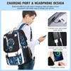 Bevalsa Backpack for Boys, Cool Luminous Backpacks with Lunch Box