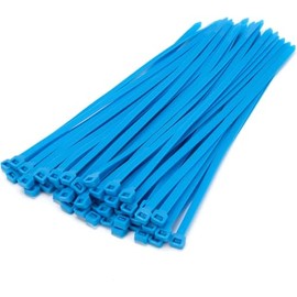 Generic 100 PCS 12"" Blue Cable Zip Ties, 50lbs Tensile Strength, Heavy Duty, Self-Locking Premium Nylon Cable Wire Ties for Indoor and Outdoor