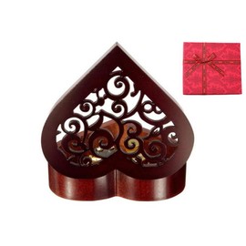Cuzit Wooden Heart Music Box Mechanism Musical Box Gift For Christmas/Birthday/Valentine's day/Wedding Anniversary/Mother's Day