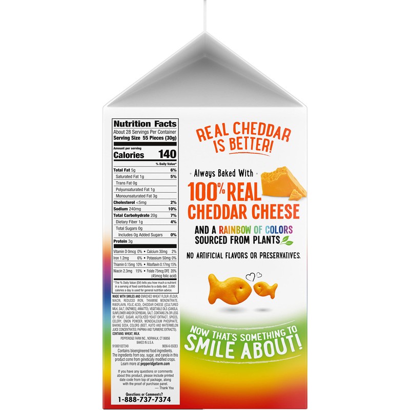 Pepperidge Farm Goldfish, Colors, 30-ounce carton