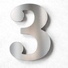N-02-3-E Stainless Steel House Number 3 - Solid, Weatherproof and