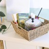 HMF Empty Gift Basket, Storage Basket, Braided Seagrass, Rectangular, 30