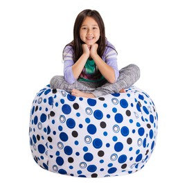 Posh Stuffable Kids Stuffed Animal Storage Bean Bag Chair Cover - Childrens Toy Organizer, Large 38" - Heather Lavender