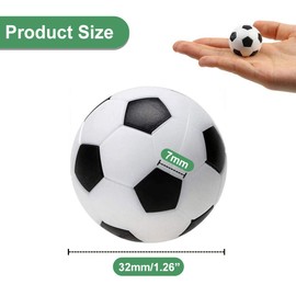 Table Football Balls 32mm, 6 Pcs Mini Table Soccer Replacement Balls, Table Fussball Balls ideal for Kids Adults Football Table Game Supplies (Black and White)