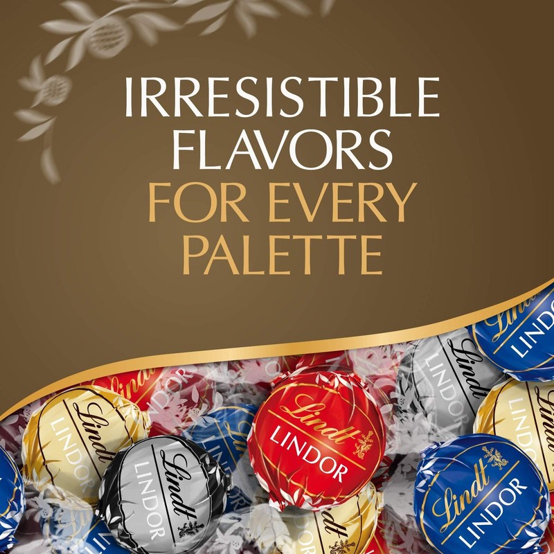 Lindor Lindt LINDOR 4 Flavors Assorted Truffles, 19 oz. Bag