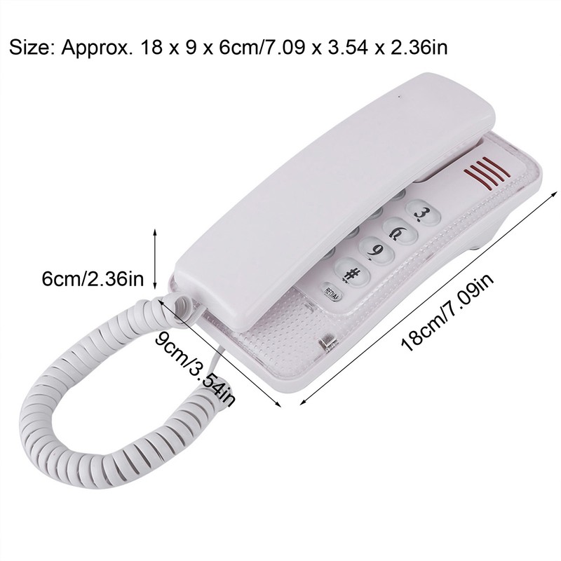 Wall Mount Landline Telephone Extension No Caller ID Home Phone