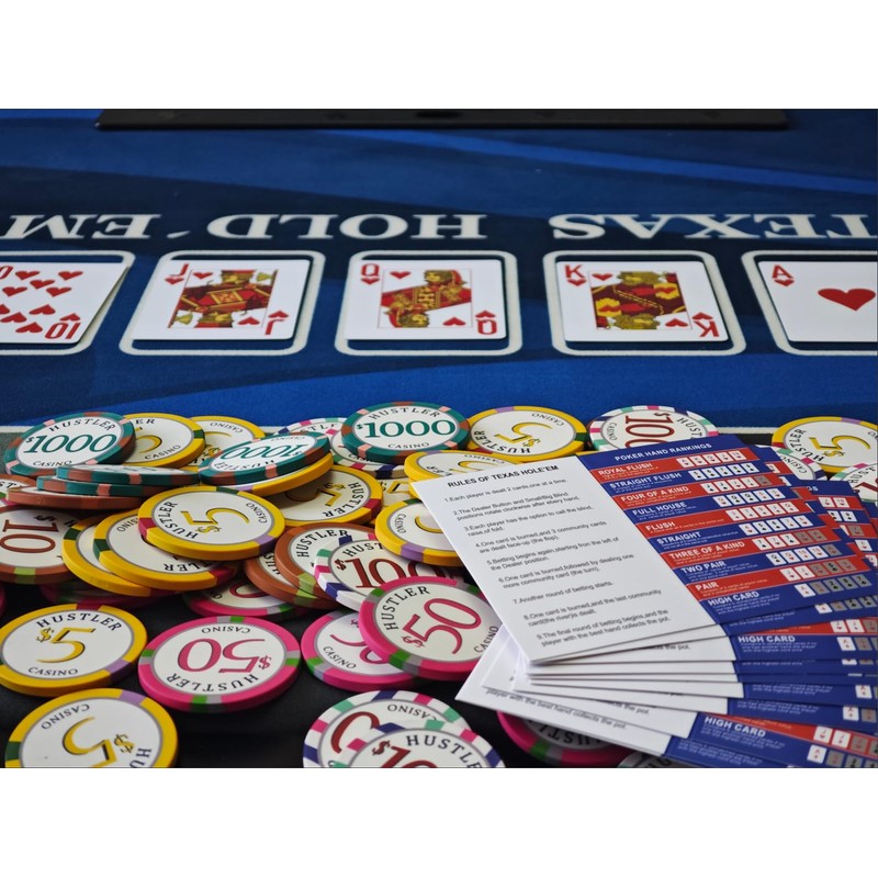 Bussiea 10 Poker Hand Rankings Cards, Texas Hold 'Em Hand