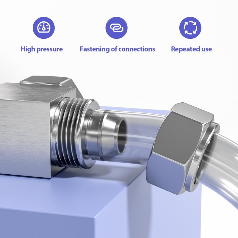 Bwintech 5 Pcs 10mm 3 Way Tee Push to Connect