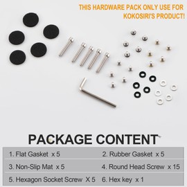 KOKOSIRI Assembly Hardware Pack Used for Bathroom Free-Standing Towel Rack Screw Kit, Stainless Steel, ACC-003
