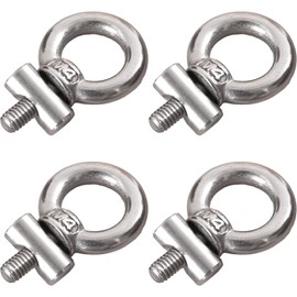 4 Sets Stainless Steel Awning Rail Stoppers Kit, M4 Lifting Eye Nut Ring Shape, End Stoppers Blocking, for Motorhome, Motorhome, Camping Tent Equipment, Awning Rail