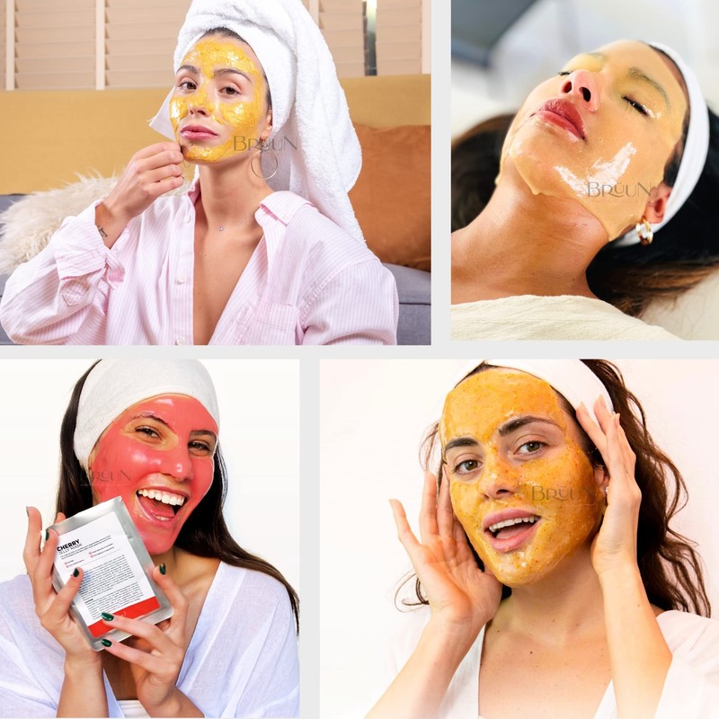 BRÜUN Peel-Off Jelly Mask, Premium Quality Modeling Matcha Mask Powder