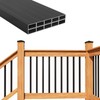 25 Pack 36" Black Hollow Rectangle Aluminum Deck Balusters with