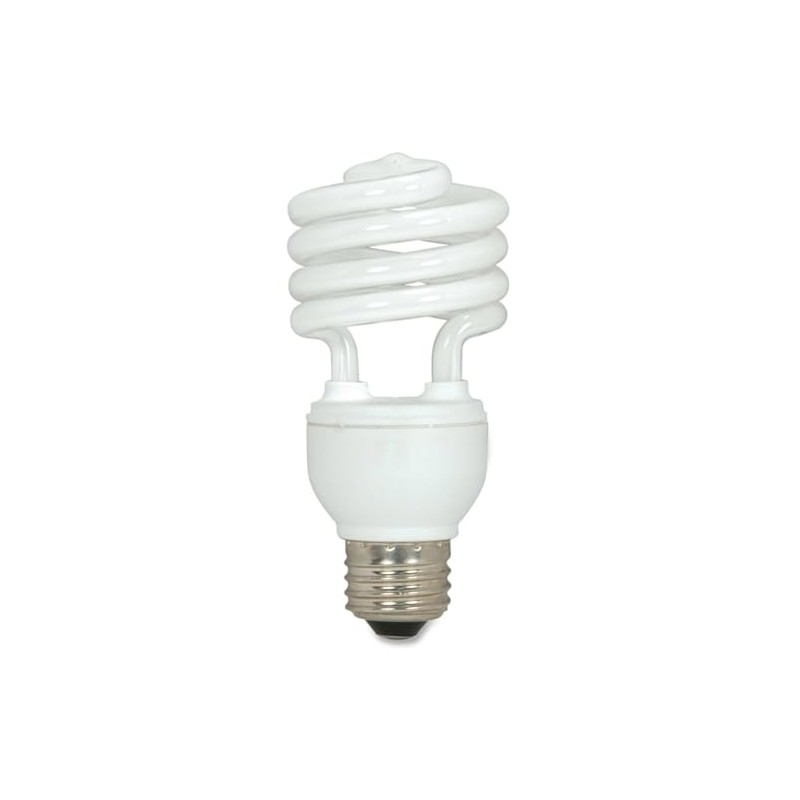 Satco S6271 CFL Spiral Bulb, 18 Watts, 3/Pack3