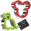 AVANA Stainless Steel Cookie Cutters Sandwich Cutter Cookie Mouse Dinosaur