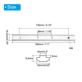 PATIKIL 7.1 Inch Straight Line Connector, 4 Pcs T/V Slot Aluminum Extrusion Connector Corner Bracket with M6 Screws for 40 Series Aluminum Profile (Silver)