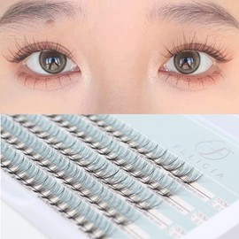 FELICIA Partial False Eyelashes, Natural, Matsueku, Self Bundle, DIY Eyelashes, 10 Bundles (0.1mm, C-Curl, 10mm)