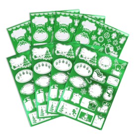 Whaline 128Pcs Christmas Foil Green Name Tag Stickers Xmas to & from Blank Self-Adhesive Gift Label Decals for Winter Holiday Birthday Present