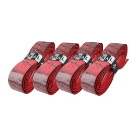 Karakal PU Super-Multi-Farben Griffbänder - Tennis - Squash - Badminton (4 x Rot / Schwarz)