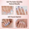 Misssix XBASICTIPS Uñas postizas francesas, 150 unidades, uñas postizas de