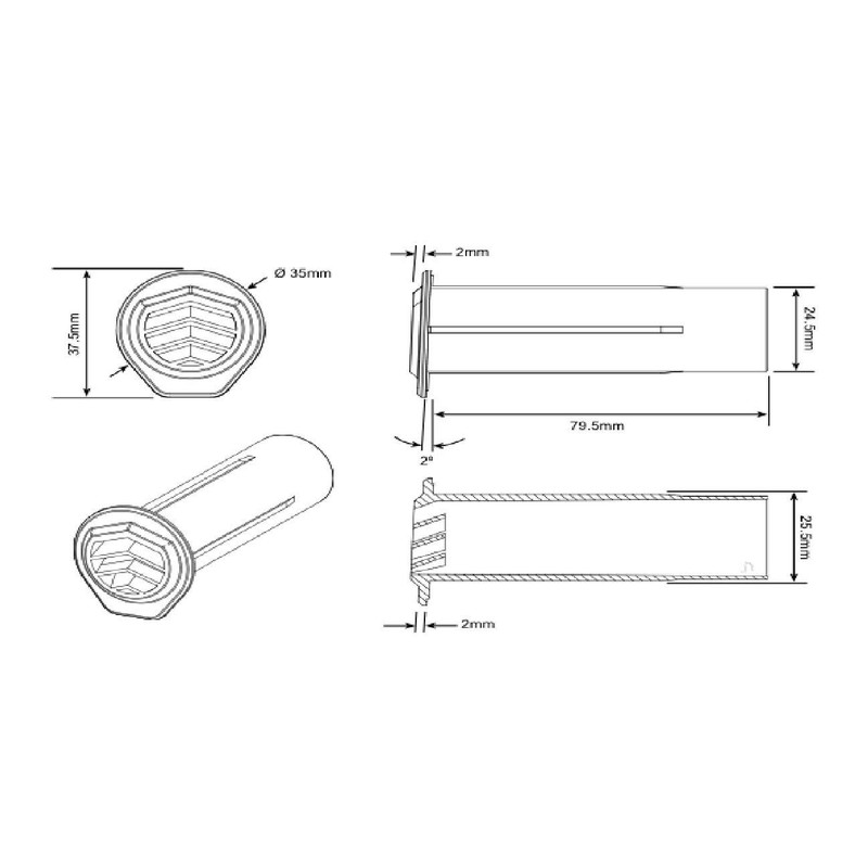 25 x Blue/Black Drill Weep Vents Round Vent Cavity, Rendered,