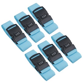 Adjustable Anti theft Combination Luggage Lock Strap Suitcase Baggage Secure 6pc