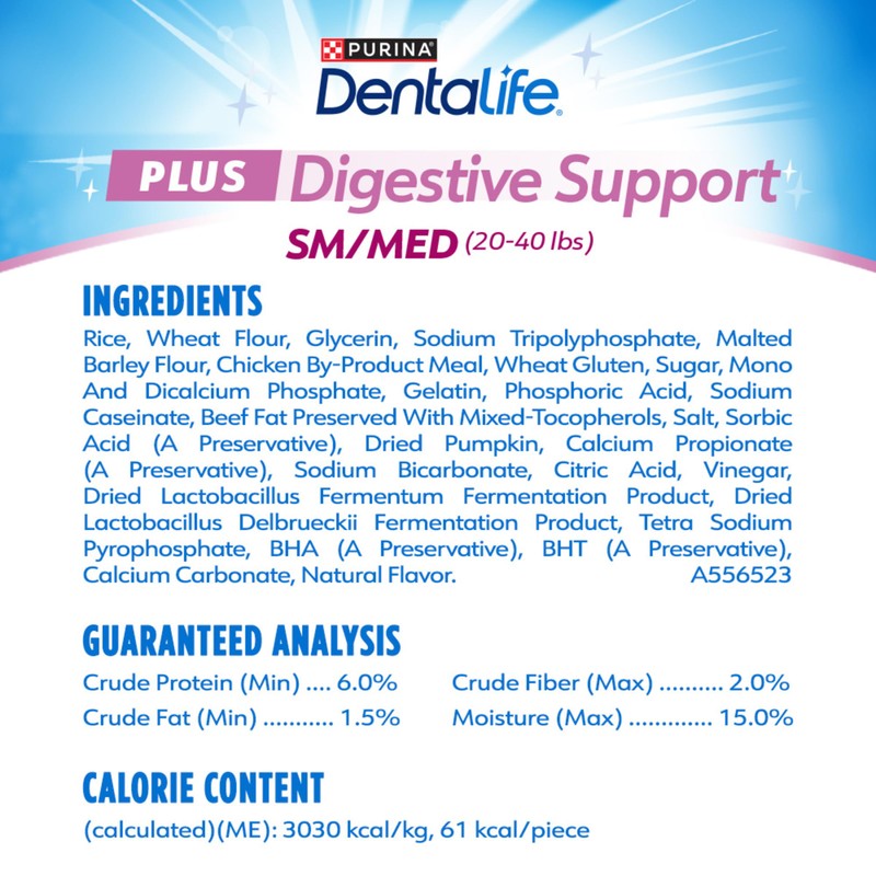 DentaLife Plus Digestive Support Dog Treats for Small and Medium
