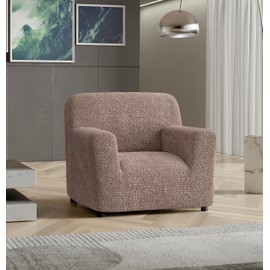 PAULATO BY GA.I.CO. Chair Cover - Armchair Cover - Armchair Slipcover - Soft Polyester Fabric Slipcover - 1-Piece Form Fit Stretch Furniture Protector - Microfibra Collection - Marsala (Chair)