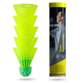 TK Gruppe Timo Klingler 5 x Speed Badminton Shuttlecocks Fast Yellow Badminton Balls for Training & Competition Badminton for Outdoor and Indoor Use