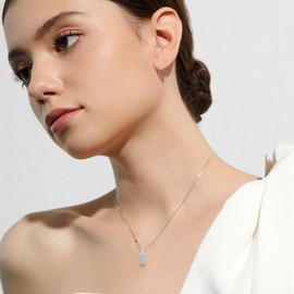 LWQQWL Pacifier Bottle Necklace 925 Sterling Silver Breathing Pendant Necklace Breathing Jewelry Gift for Women