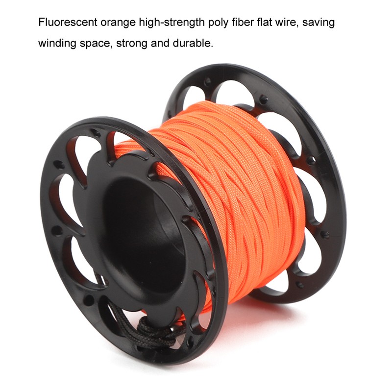 15m Plastic Wire Reel Dual Heads Hook Diving Marker Buoy