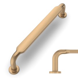 Amerdeco 10 Pack Champagne Bronze Cabinet Pulls 6.3 Inch(160mm) Hole Centers Kitchen Cabinet Handles Solid Zinc Alloy Cabinet Hardware Drawer Pulls AM017