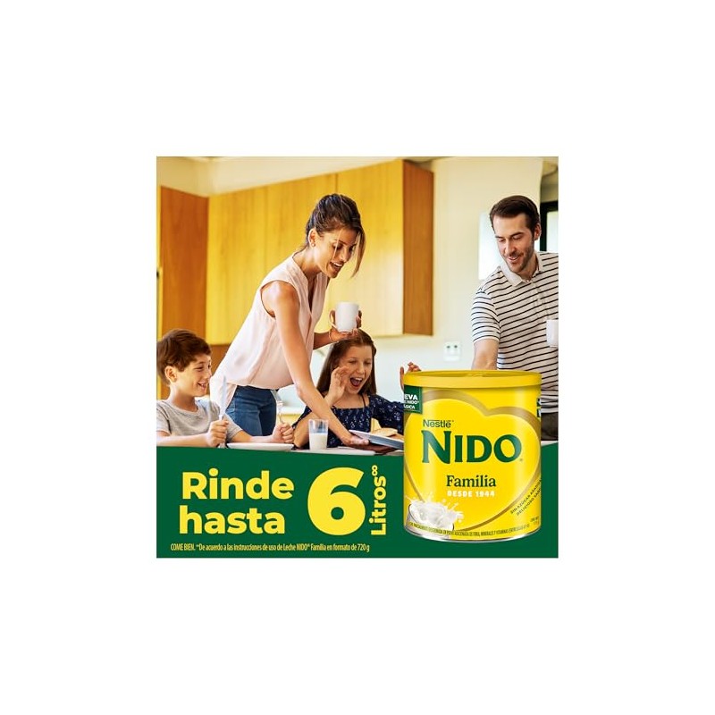 Nido Familia Leche Parcialmente Descremada en Polvo Adicionada con Fibra