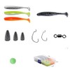 FOLANDO 68pcs Fishing Soft Lures kit, Fishing Weights Jig Heads