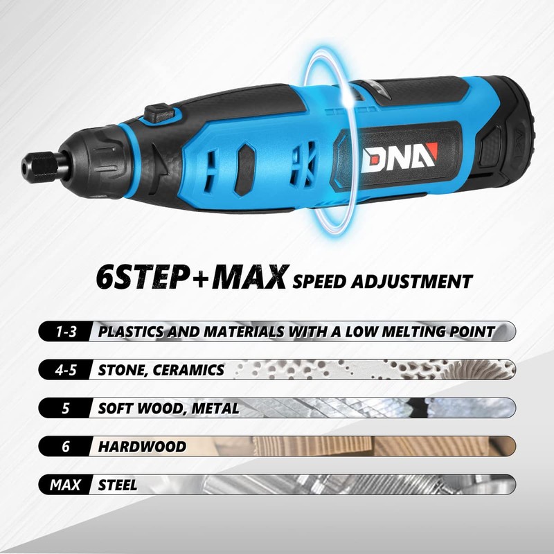 DNA MOTORING TOOLS-00163 Cordless Rotary Tool 12V Variable Speed Rechargeable