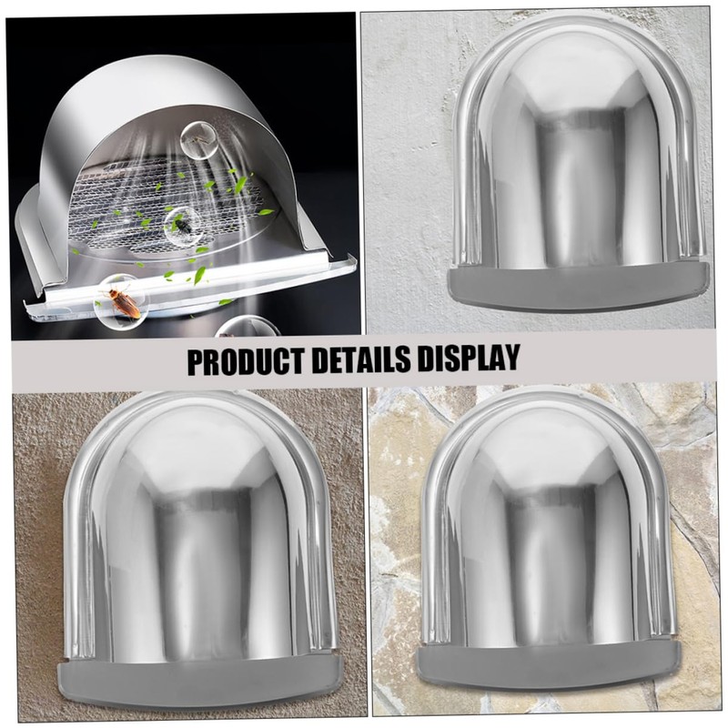 ORFOFE Stainless Steel Mesh Screen Vent Cover Wall Mount Exhaust