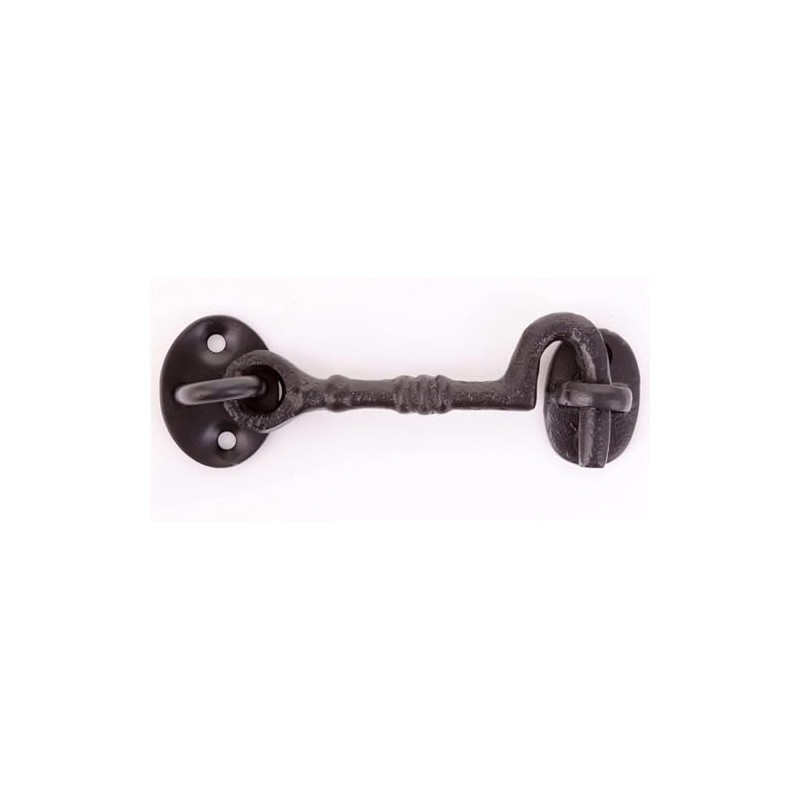 Black Cabin Hook Traditional Cast Iron Fancy Cabin Hook &