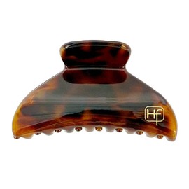 Hel France Hair Clip, Fashionable, Hair Clip, Anti-Slip, Secure, Clip, Barrette, Hair Clip, Simple, Fashionable (Brown, Medium, Medium)