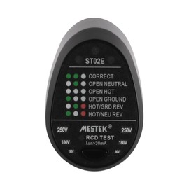 Ieron Outlet Tester Electric Socket Tester Automatic Voltage Tester Neutral Live Earth Wire Testing Circuit Polarity Detector for Safety Testing