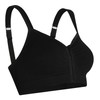 CAREFIX Anna Zip Front Post-Op Comfort Bra (3270),Large,Black