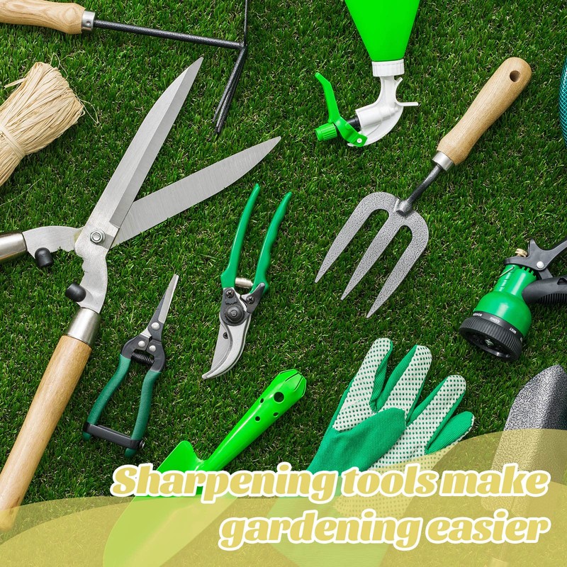 2 Pieces Garden Sharpening Stone Knife Sharpener for Garden Tools