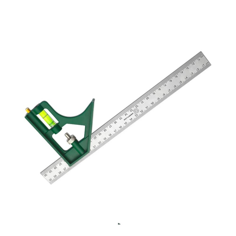 Hegebeck Multifunctional Combination Square Ruler Stainless Steel 304 Ruler Body