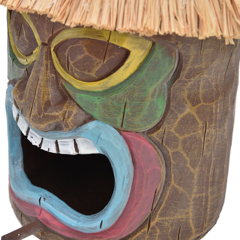 Hand Made Birdhouse Covered Resin Bird Feeder for Home Garden