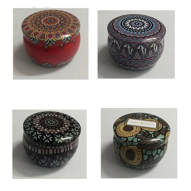 Scented Candles Set with Rose Lavender Lemon Cocoa Scents Portable