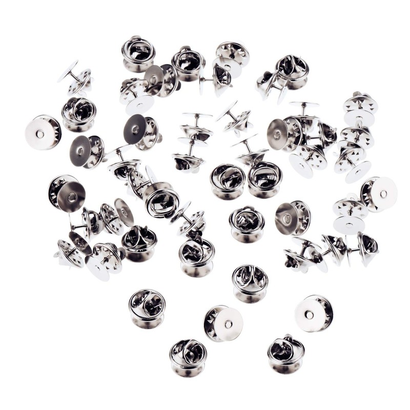 Canomo 50 Pairs Butterfly Clutch Tie Tacks Brass Pin Backs