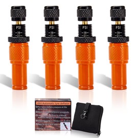Krimocy Automatic Tire Deflator Kit 10-30 PSI, Adjustable Tyre Deflator Valve, 4 Pcs Screw-on Air Down Tyre Tool for 4x4 4wd Car Trucks RVs UTVs