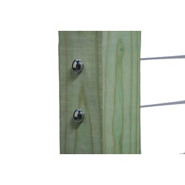 VistaView CableTec - Fast and Easy Stainless Steel Cable Railing Installation Kit for Deck Railing for 4x4 and 6x6 Posts - 1/8 Inch Cable, 50 Feet with Long Terminals and Brushed Stainless Dome Caps