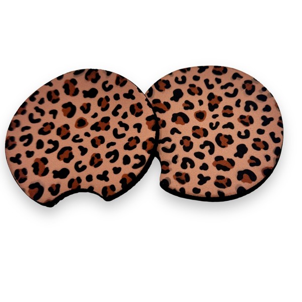 Leopard pint car coaster | fabric drink mat | perfect