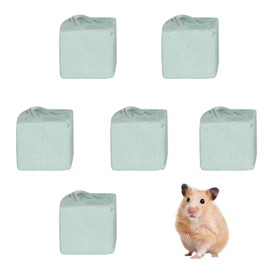 HarmonyCrafts 6Pcs Safe Using Pig Calcium Mineral Chewing Teeth Care Hamster Chewing Stones Creative Durable Pets Teeth Grinding Stones for Hamster Rabbit Budgies