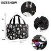 YNNALE Sewing Supply Organizer Bag, Gothic Skull Skeleton Coffin Black