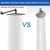 NearMoon Rain Shower Head, High Flow Stainless Steel Square Rainfall